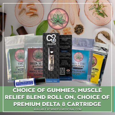 CBD Bundle | Gummies, Roll-On &  Delta 8 Vape Cartridge - Mindful Medicinal Sarasota CBD