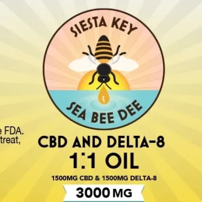 Sea Bee Dee | 1:1 Delta 8 THC/ CBD Tincture (3000mg) - Mindful Medicinal Sarasota CBD